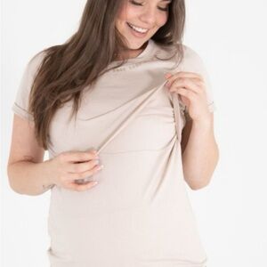 Women's Cream Maternity Top